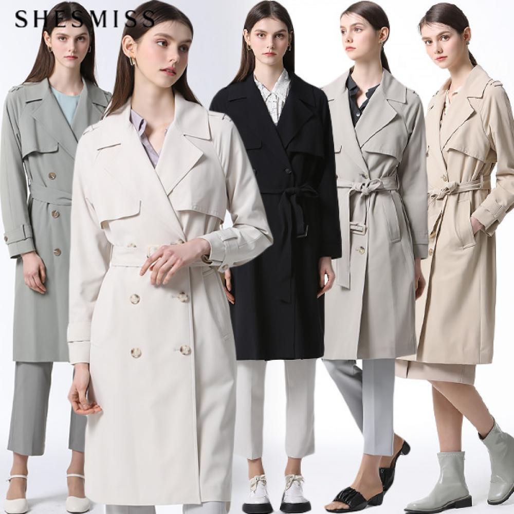 

She S miSS Широкий воротник Двойные пуговицы Тренчкот Light Khaki (LK)/55