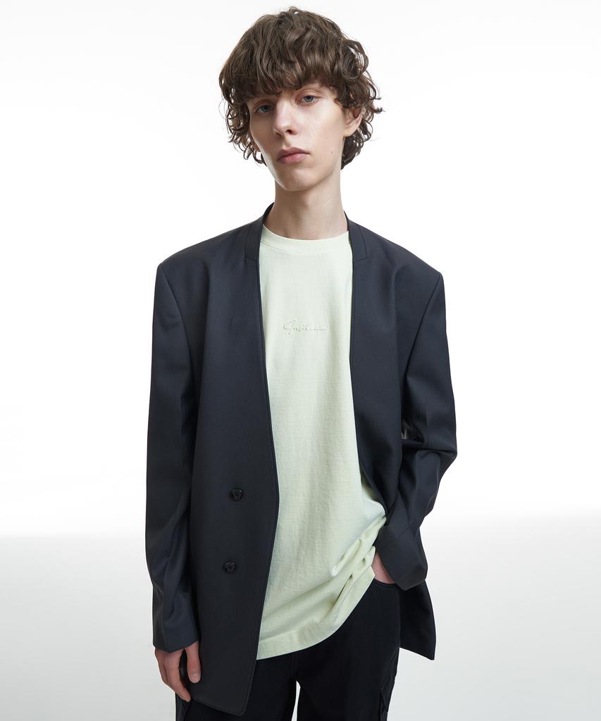Insilence [Insilence X Kkst] Detachable Wool Blazer Charcoal