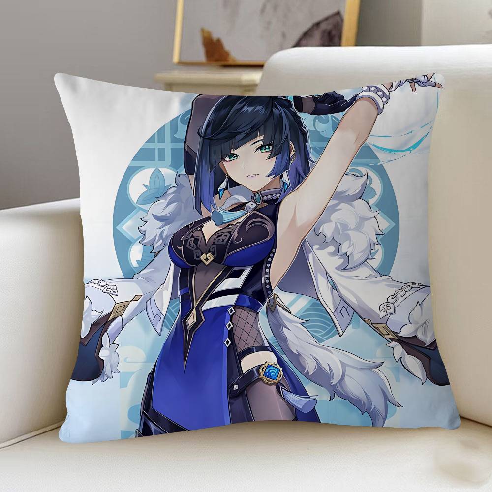 Yelan Anime Pillow Cover Design Cushion Cover Decor Holiday Decorati