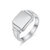 INS Simple Neutral Cold Wind Square Smooth Surface Titanium Steel Ring Ring Men and Women Without Gender Niche Personalized Hand Jewelry