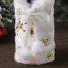 2025 Plush Snowflake Wine Bottle Cover - Merry Christmas Champagne Decor for Home Holiday Party Supplies