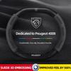 Suede Leather Car Steering Wheel Cover For Peugeot 3008 4008 5008 208 e208 2008 e2008 207 206 Carbon Fiber Non-slip Wheel Covers