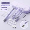 LED Ear Wax Removal Tool Kit USB Rechargeable Stainless Steel Soft Silicone Tips Portable Storage Box For Home Daily Cleaning