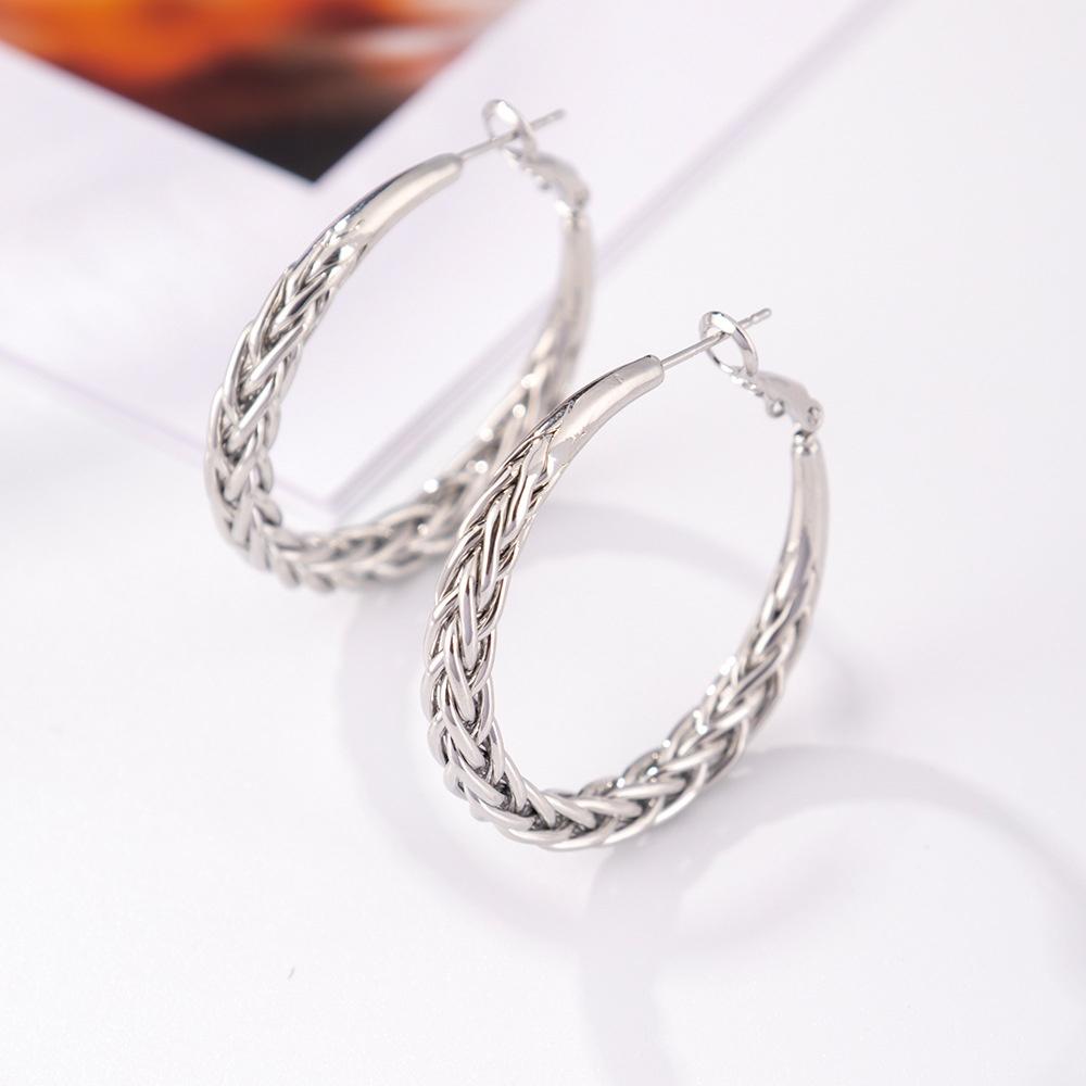 925 Silver Needle Hypoallergenic Large Hoop Earrings for Women Fashion Minimalist 30/40/50mm Earring Jewelry Mother's Day Gift