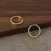 925 Silver Needle Plain Ring Earrings Light Luxury Fashion High Temperament Earrings Simple and Exquisite Versatile Autumn and Winter Ear Jewelry