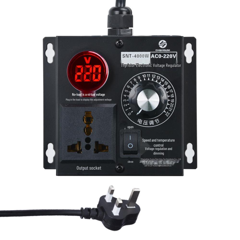 4000W Thyristor Voltage Regulator: Variable Speed Motor, Fan, Electric Drill & Temperature Controller (220V)