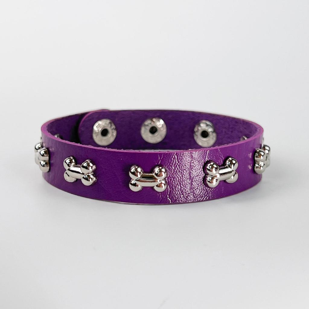 Punk Style American Street Leather Bracelet with Cute Niche Design