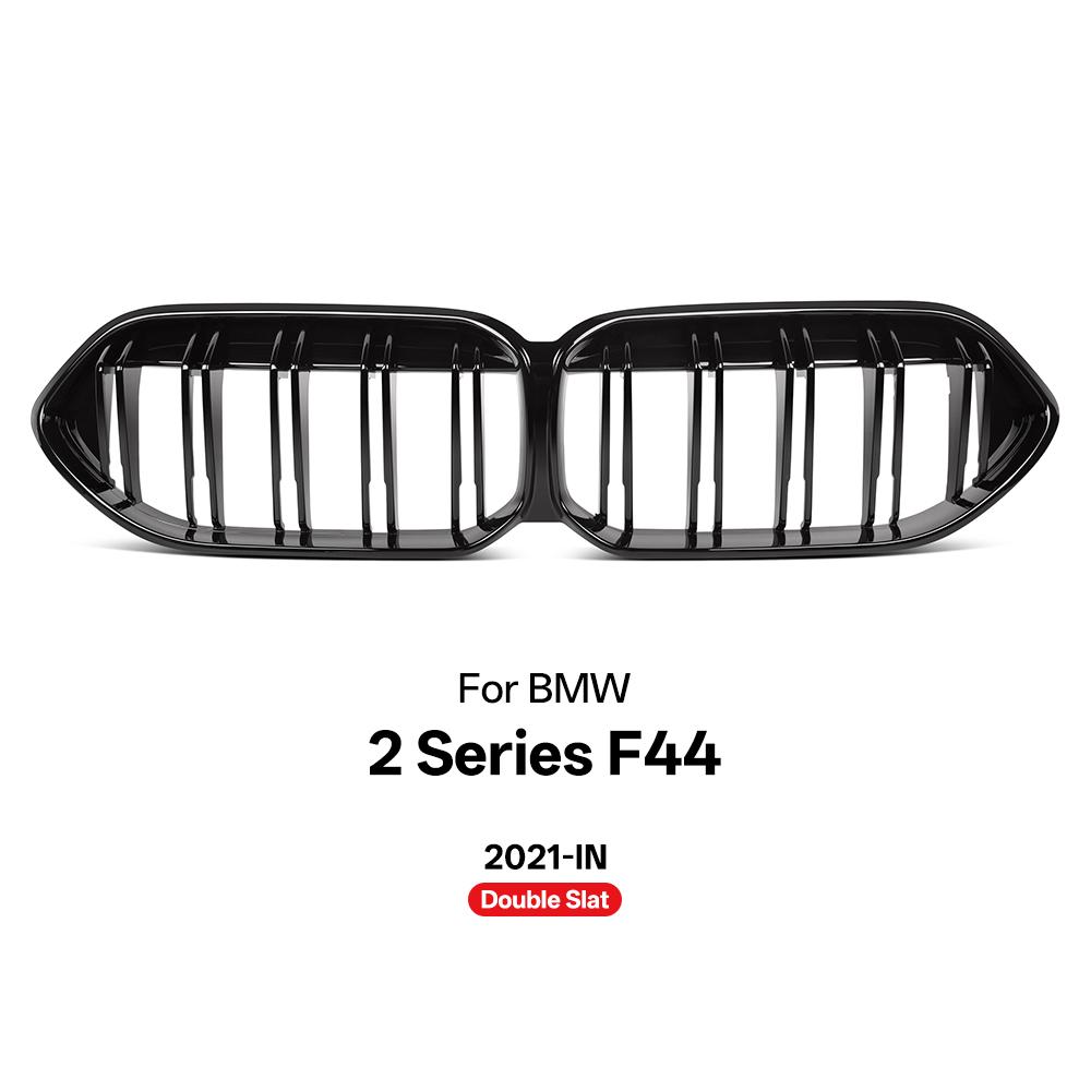 Front Grille Bumper Kidney Hood Grills Double Slat ABS For BMW For BMW 2 Series F44 2021-IN Double Slat