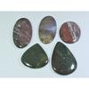05Pcs Natural Blood Red Bloodstone Mix Cabochon Loose Gemstone Lot 385Cts. A-745