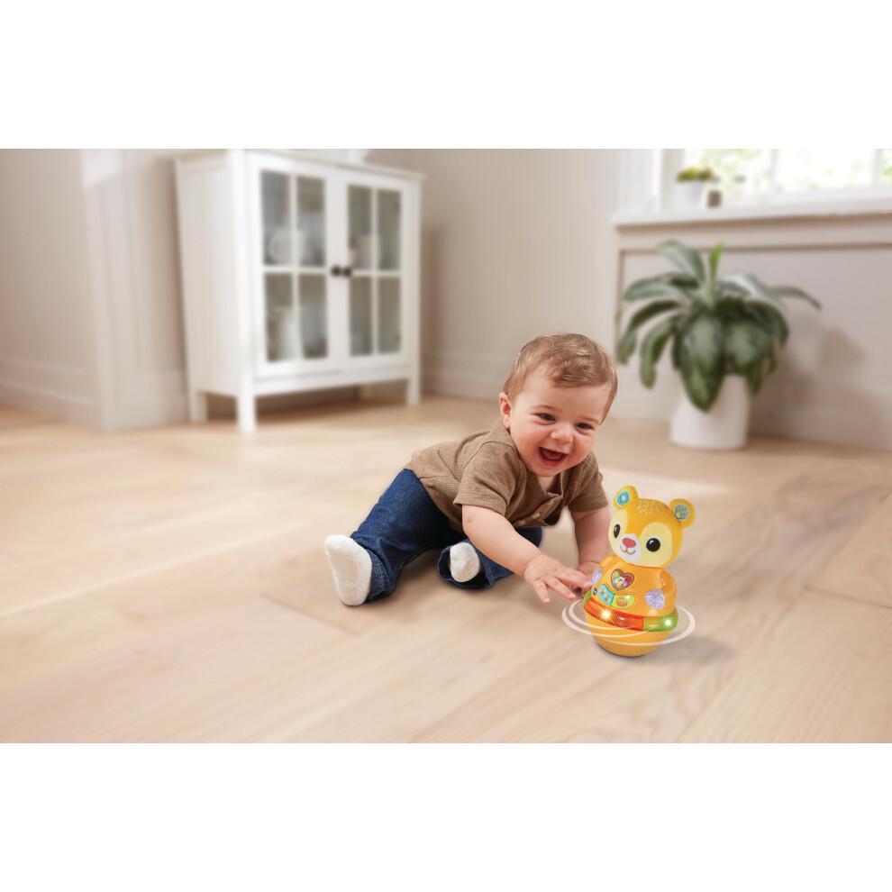 VTech Baby Rock and Roll Bear, Interactive Wobble Toy with Motion Sensor for Cause and Effect Play, Phrases, Sounds and Songs for Sensory and Motor