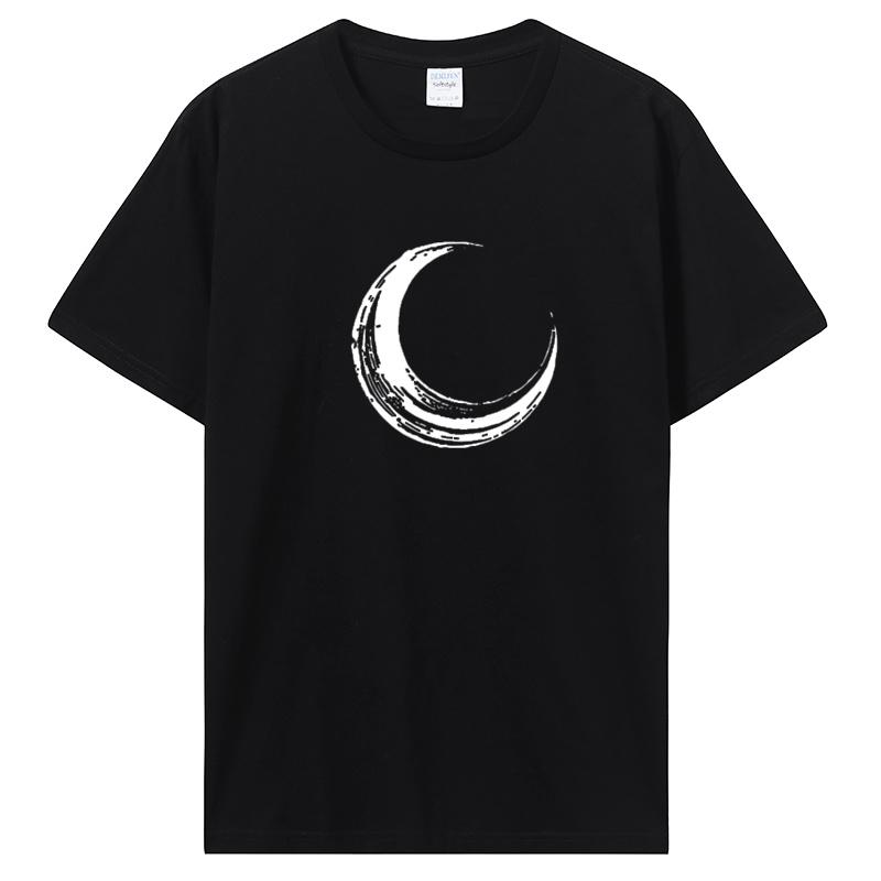 Moon Printed Tshirt Casual Cotton Tops Tees Fashion Fitness T Shirt Oversized Unisex Streetwear Tshirt Unisex s Clothing