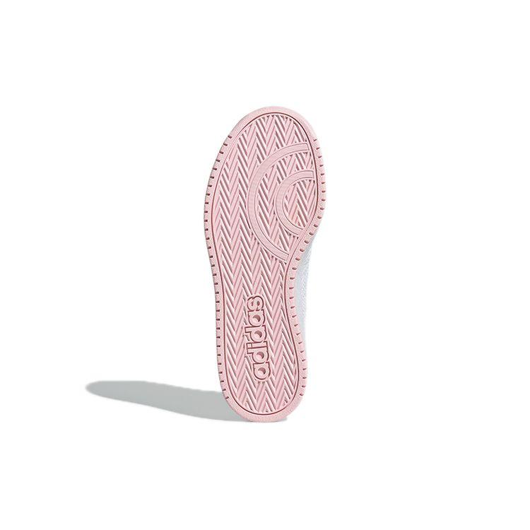 Adidas Neo Hoops 2.0 Round Toe Comfortable Non-Slip Breathable Low-Top Basketball Shoes Women sneaker White Pink GY7529