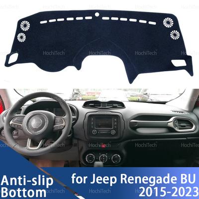 Pour Jeep Renegade BU 2015-2023 Housse de Tableau de Bord Anti-Reflet Antidérapant Tapis Anti-Saleté Pare-Soleil Dashmat Protection LHD RHD
