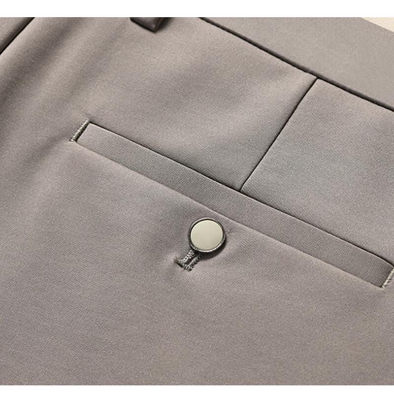 ROMON Men's Straight-Leg Business Casual Trousers