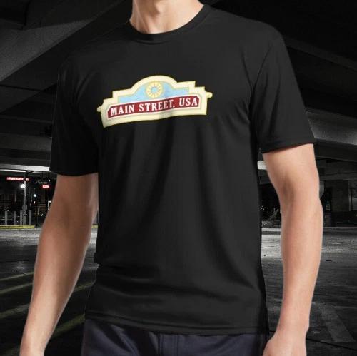 

Main Street USA Active Logo T-Shirt Funny Size Mode American T-shirt S