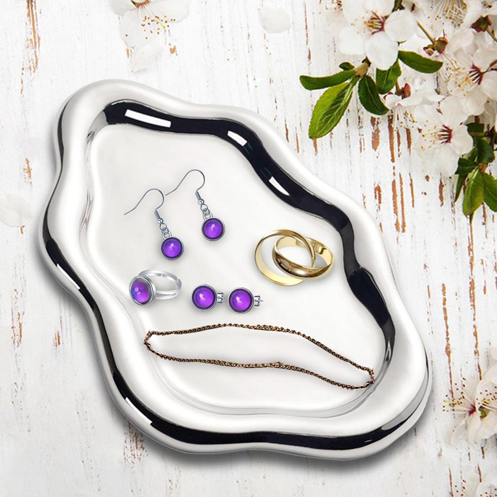 Ceramic Jewelry Dish Organizer Modern Style Tray Plate for Daughter
