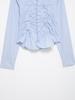 Women's Stretchy Pleated Poplin Long-Sleeve Shirt - 2025 Autumn/Winter European American Style