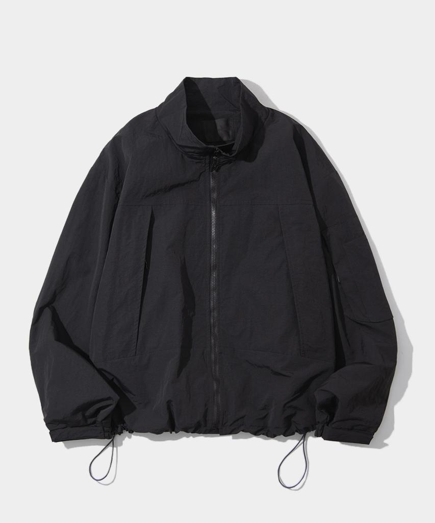 Black Moment Oversized Bomber Ma-1 Blouson Nylon Varsity Zip-Up Jacket [Khaki]