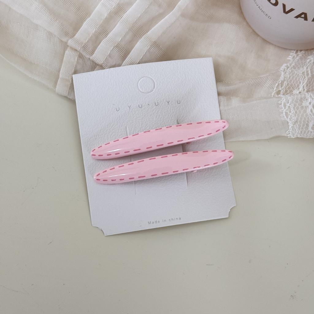 Cream Color Polka Dot Hairpin Side Clip Female Side Bang Premium Duckbill Hairpin  New Hair Accessories Sweet for Women Girl