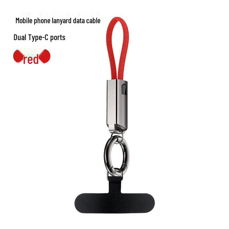 Zinc Alloy PD60W Fast Charging Keychain Cable for Apple iPhone & Huawei, Portable Lanyard Design