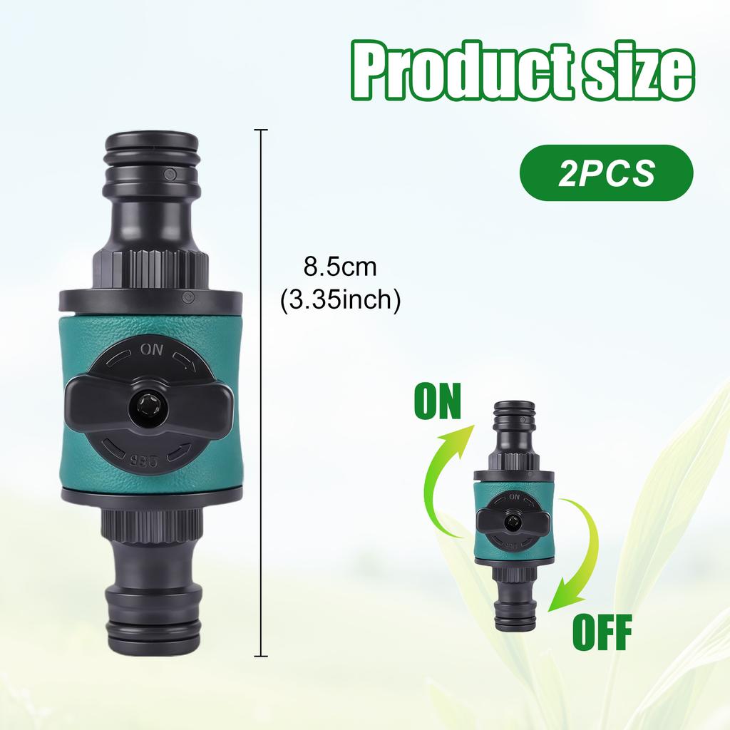Quick Connect Coupling Shut Off Valve ABS Flow Control Connector For Garden Hose Irrigation System Water Pipe