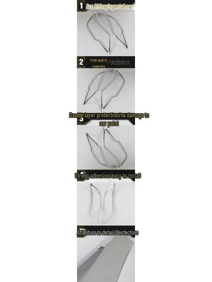 Compatible with Southeast DX3 Models: Headlight Frame Bright Ring & Body Electroplated Light Frame Decorative Patch