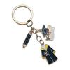 Graduation Themed Key Ring Bachelor Uniform Keychain Metal Keyring for Backpack and Purse Decoration Student Gift