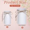 12 Peças Decoração de Vaso Farmhouse Alta 2 Tamanhos Vasos de Flores de Metal Vasos Rústicos de Ferro Branco com Corda Vasos Pequenos Peças Centrais em Atacado Vas