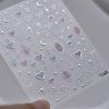 Cat's Eye 5D Gradient European Love Gem Wing Crystal Geometric Colorful Self Adhesive Nail Art Stickers Manicure Decals