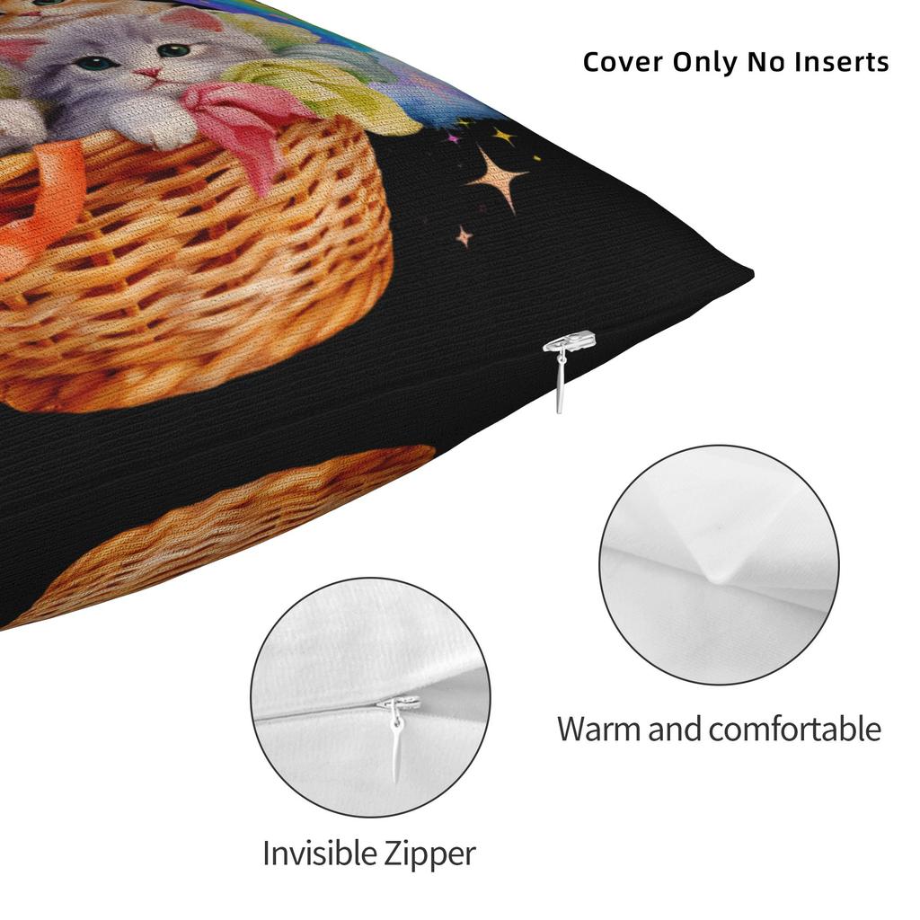 Decorative Pillow Covers Alpha Male Cat Kitten Funny Merch Home Throw Pillow Case Cover Square Multiple Sizes