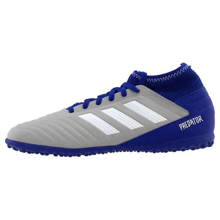 Adidas Predator 19.3 19.3 TF Slip-Resistant Cushioning Wear-Resistant Low-Top Soccer Shoes Gray Blue Kids' CM8548