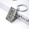 1/2Pcs Vintage Audiotape Keychain Hipster Cool Personality Cool Style Couple Hip Hop Punk Keychain Pendant Jewelry