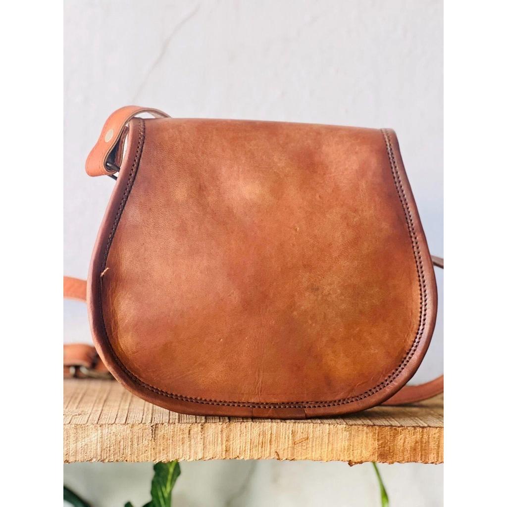 Women's Purified Leather Crossbody New Messenger Handbags Brown Bag