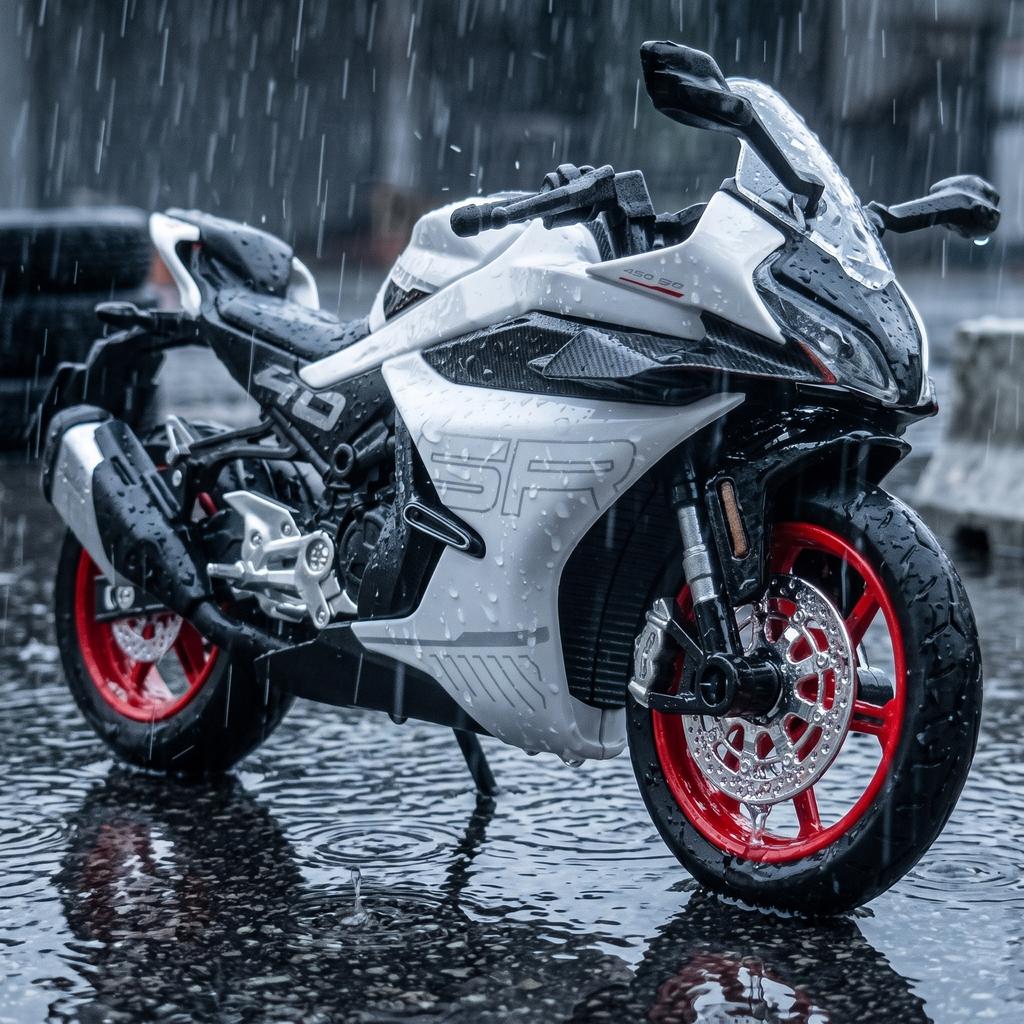 1:12 Alloy Motorcycle Model Diecast & Metal Vehicle Compatible With CFMOTO 450SR Ornaments Collection Hobbies Gifts With Friend