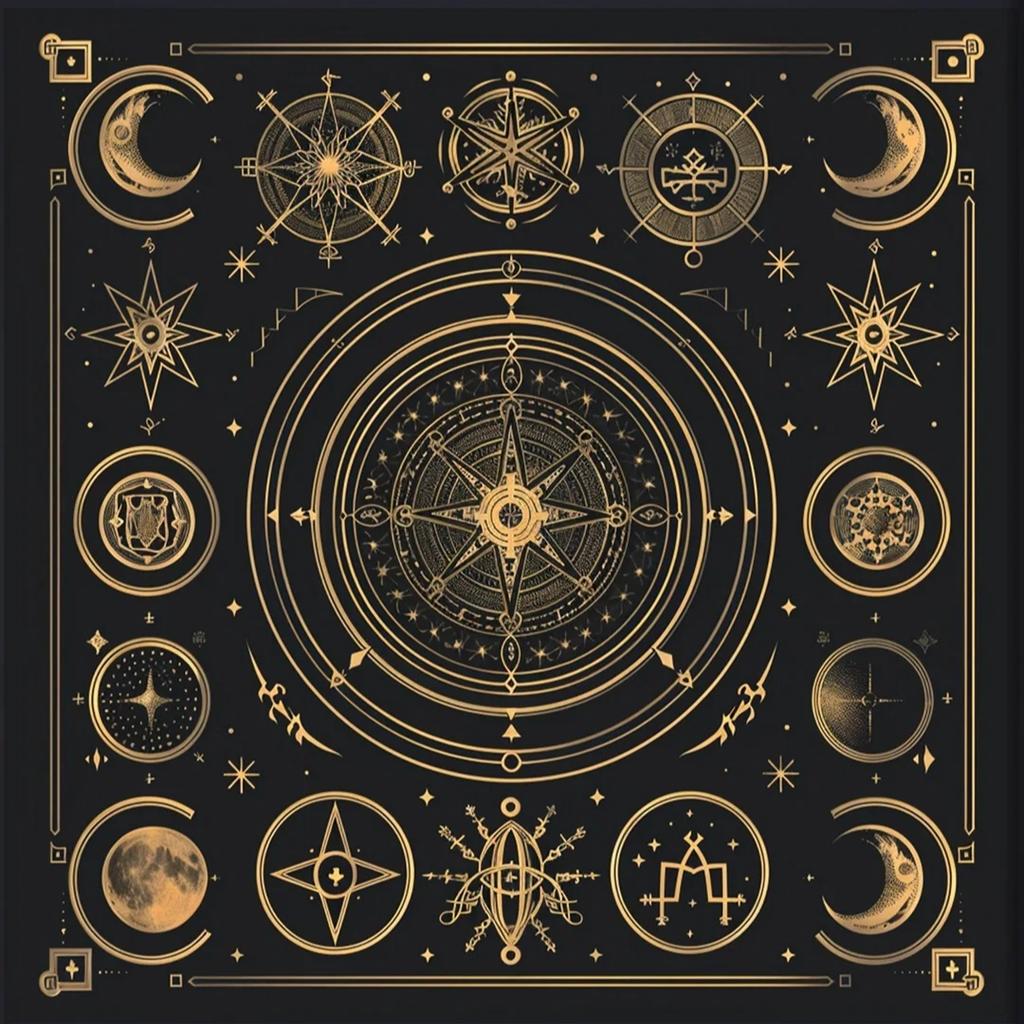 Suede Tarot Patch Tablecloth Divination Altar Cover for Rune Magic Daily Board Games