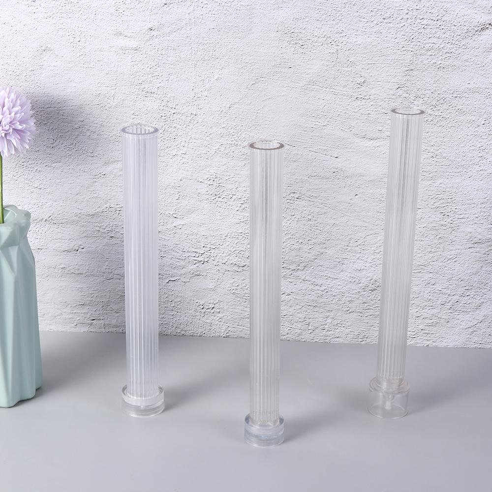 Church Party Clay Tools Plastic Match Large Cylinder Rib Long Pole Candle Mold Stripe Soap Making