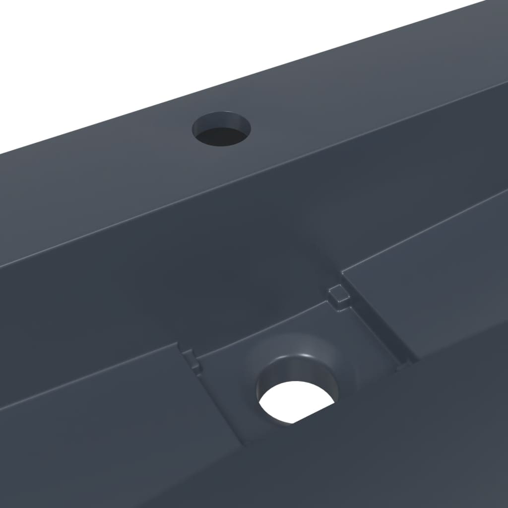 Vidaxl Sink, 120X46X11 Cm, Mineral Composite/Marble, Anthracite