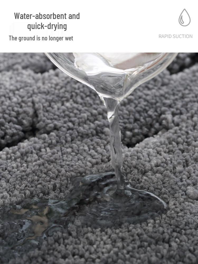 Plush, Quick-dry Non-slip Bathroom Mat for Toilet Door