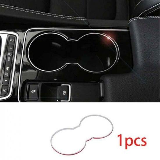 Trim For Jaguar F-pace 2017- Gear Shift Water Cup Panel Frame Matte Silver