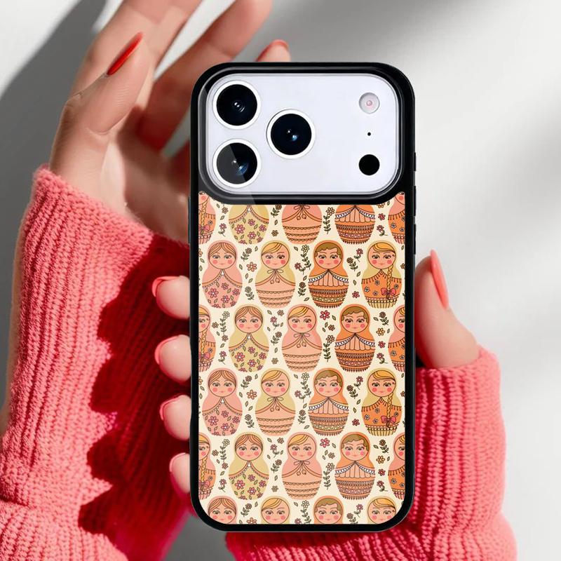 Russian Dolls Matryoshka Phone Case for iPhone 17 Air 16e 15 14 13 Pro Max Back Cover for 12 11 Pro Coque