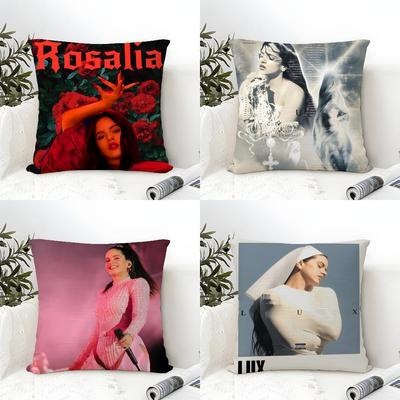 New Flamenco Singer R-Rosalia Music Lux 2 Pillow Case Cotton Linen Fabric Square Zipper Pillowcase Home Decorative Living Room