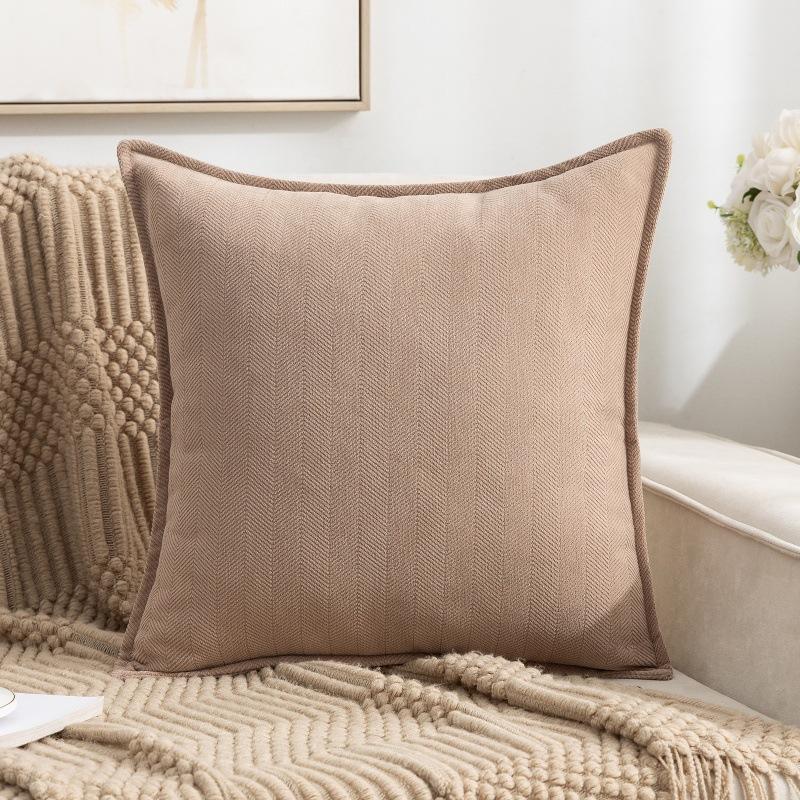 New Pillow Case Chenille Sofa Pillow Core-free Bedside Pillow Office Backrest Cushion Waist Pillow Case