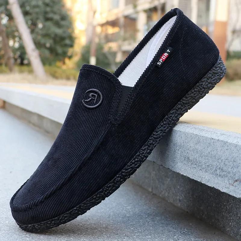 Fashion Men's Canvas Shoes Spring and Autumn Season Cloth Shoes Soft Soled Low Cut Casual Shoes Work Shoes Sneakers Men 39-45