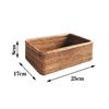 3 Sizes Rectangular Rattan Storage Woven Nesting Baskets Handmade Wicker Baskets For Decor Fruit Tray And Snack Storage Box&