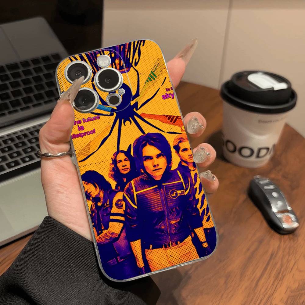 

Indie Rock Band My C-Chemical R-Romance For IPhone 11 12 13 14 15 16 17 Pro Max Plus Air Transparent Clear Shockproof Case iPhone 13 pro