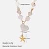 Summer Light Luxury Shell Necklace Starfish Pendant Vacation Wind Collarbone Chain Niche Design Sense European and American Jewelry Women