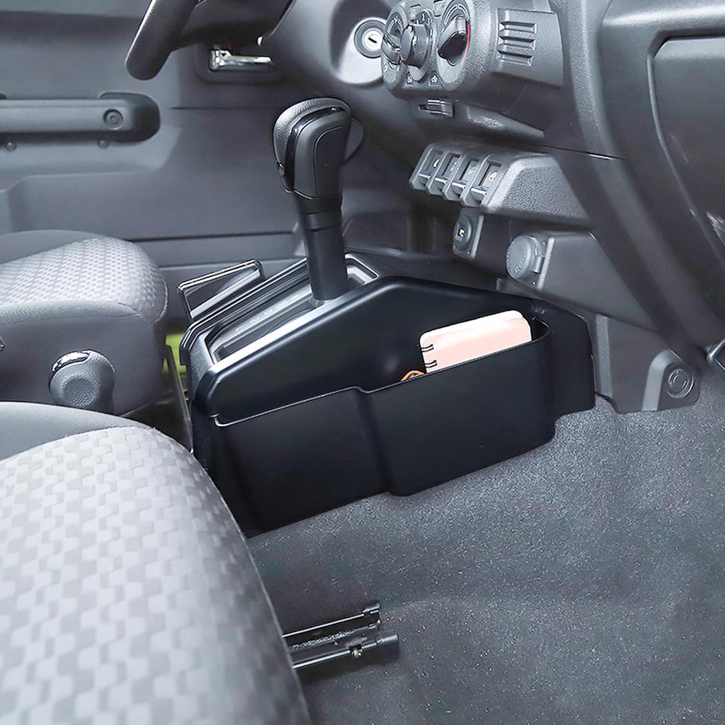 YOCTM Gear Shift Storage Box for Suzuki Jimny JB64 JB74 2020 2021 2022 2023 2024 Center Card Storage and Small Item Organizer Custom Parts Accessories