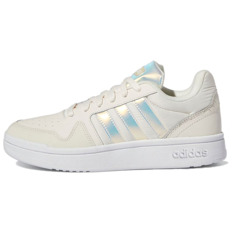 Adidas Neo Postmove Synthetic Leather Casual Durable Low-Top Skate Shoes Women Sneakers White Silver GY1025