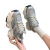 Dad shoes women's new spring and autumn breathable mesh single shoes thick-soled fried street light running casual sports shoes