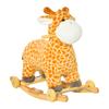 Schaukel-Tier Giraffe mit Soundeffekt, Rädern, Griffen, Plüsch Schaukeltier für Babys, Schaukelsitz für Kleinkinder 3-6 Monate